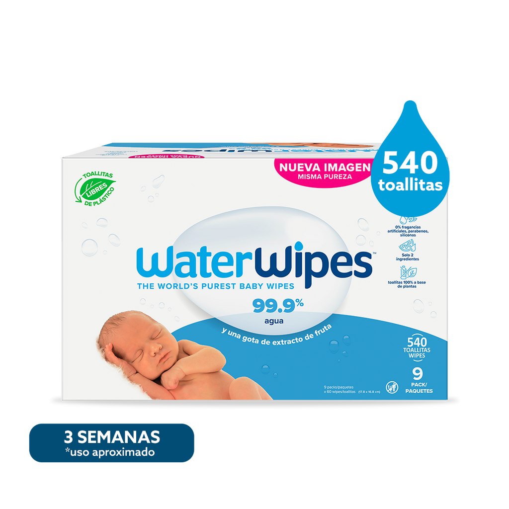 Toallitas húmedas Waterwipes x (540 Unds.)