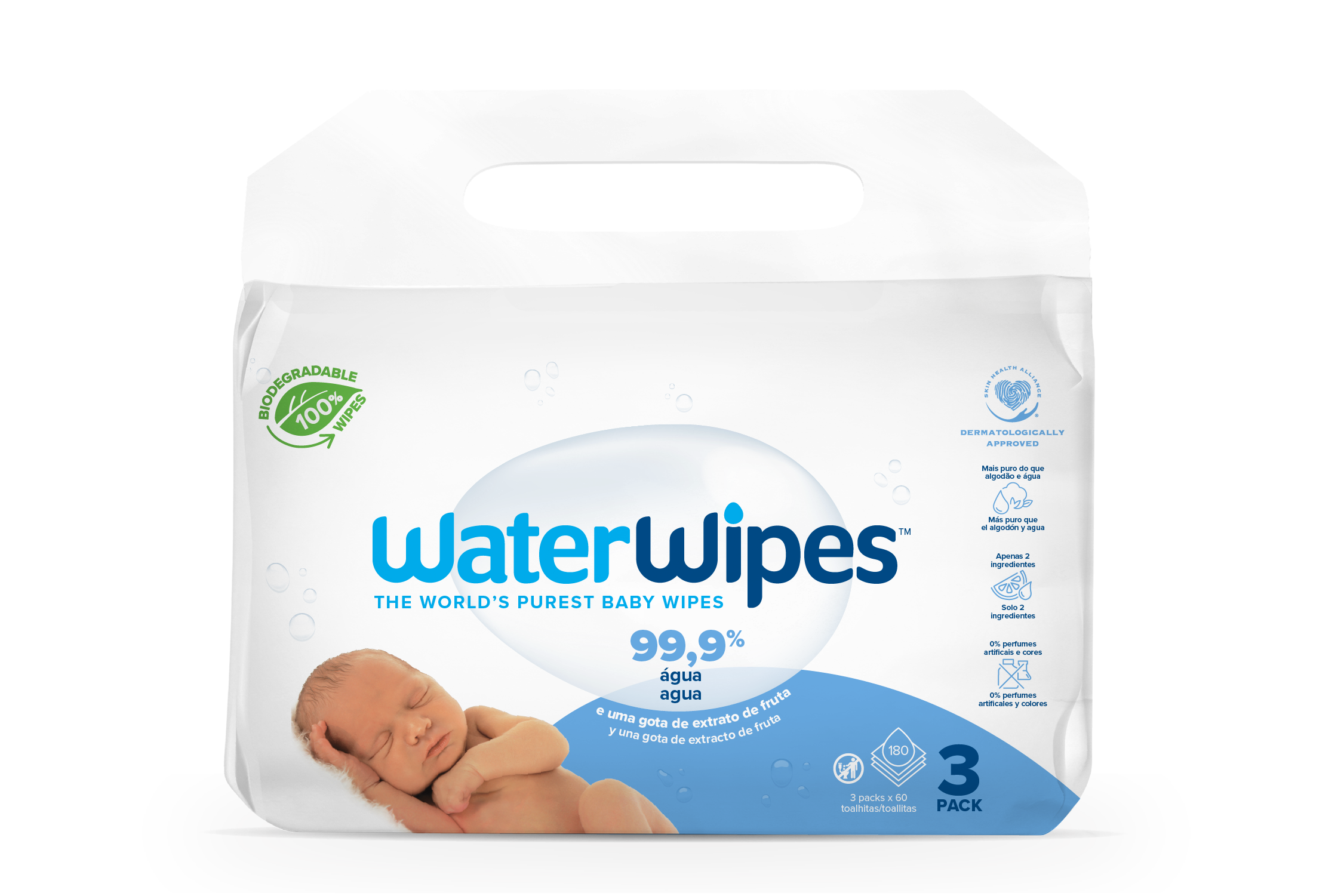 Toallitas húmedas Waterwipes x (180 Unds.)
