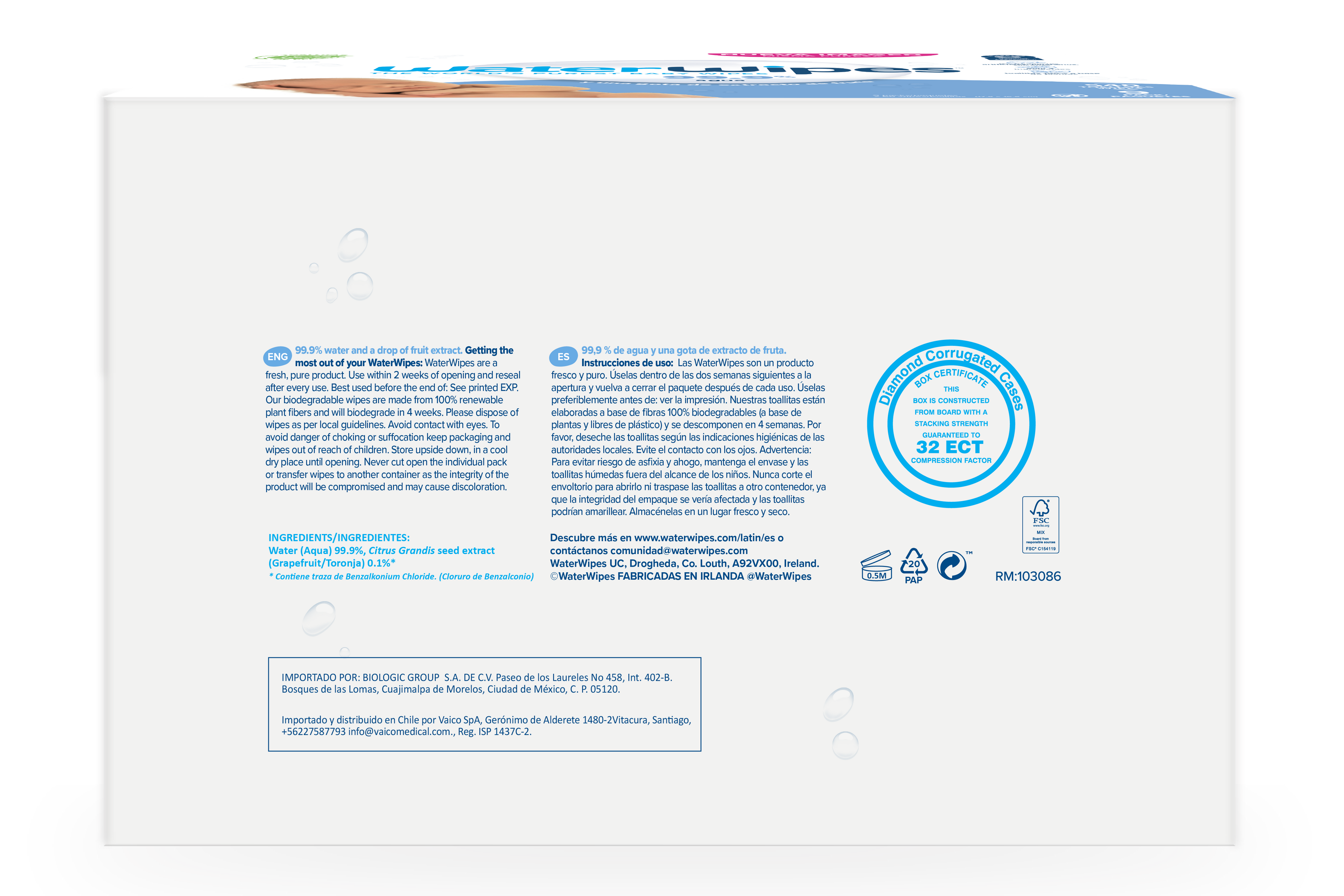 Toallitas húmedas Waterwipes x (540 Unds.)