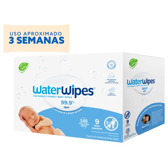 Toallitas húmedas Waterwipes x (540 Unds.)