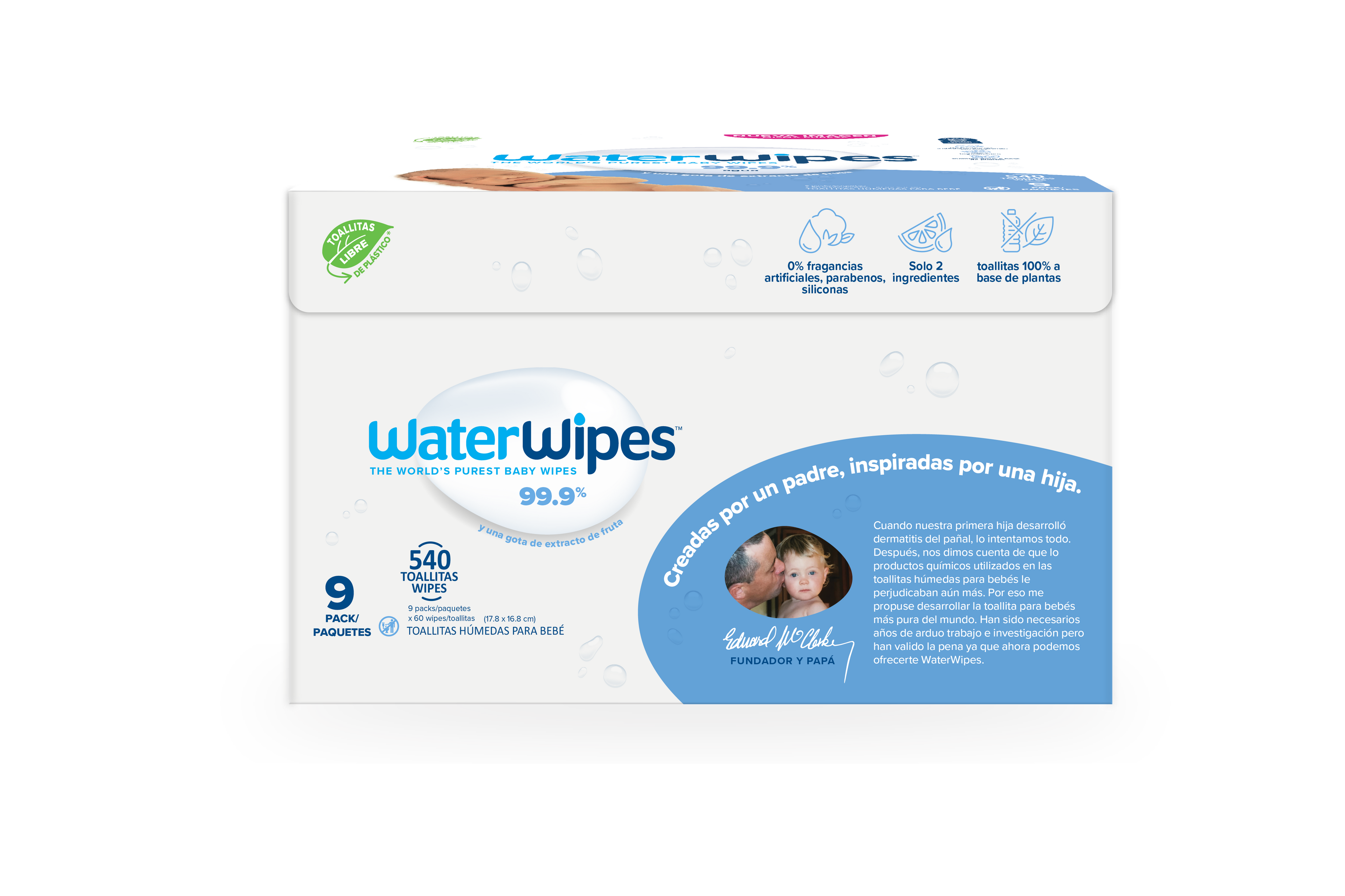 Toallitas húmedas Waterwipes x (540 Unds.)